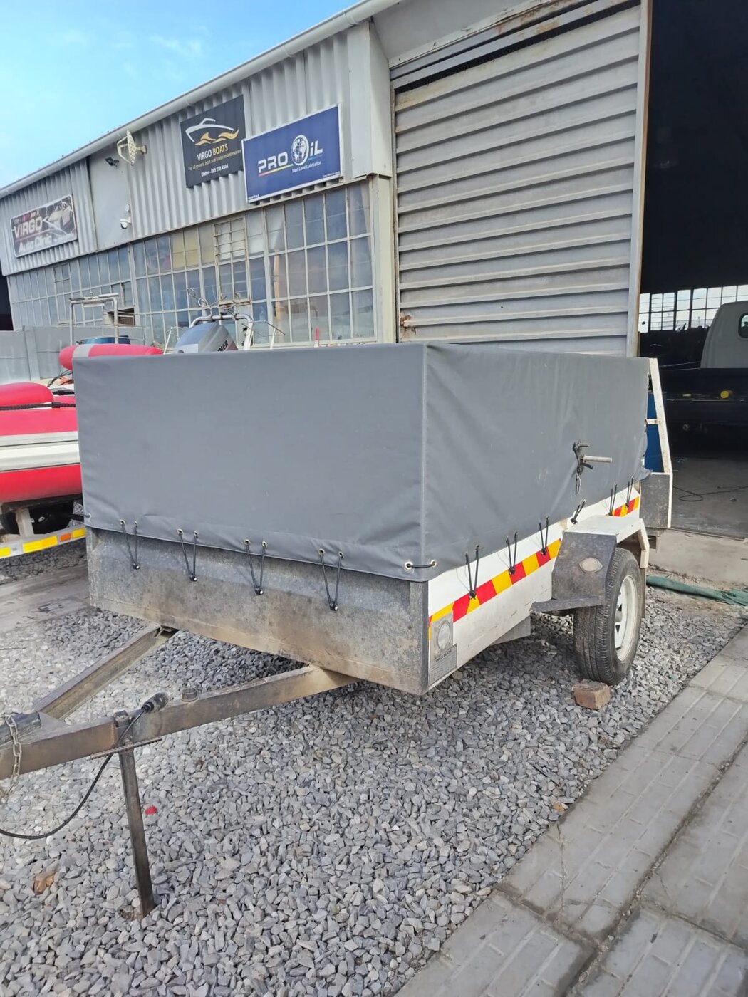 Custom trailer canopy